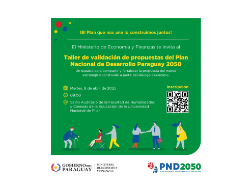 El MEF realizará taller en Pilar para presentar y validar borrador del marco estratégico del PND 2050
